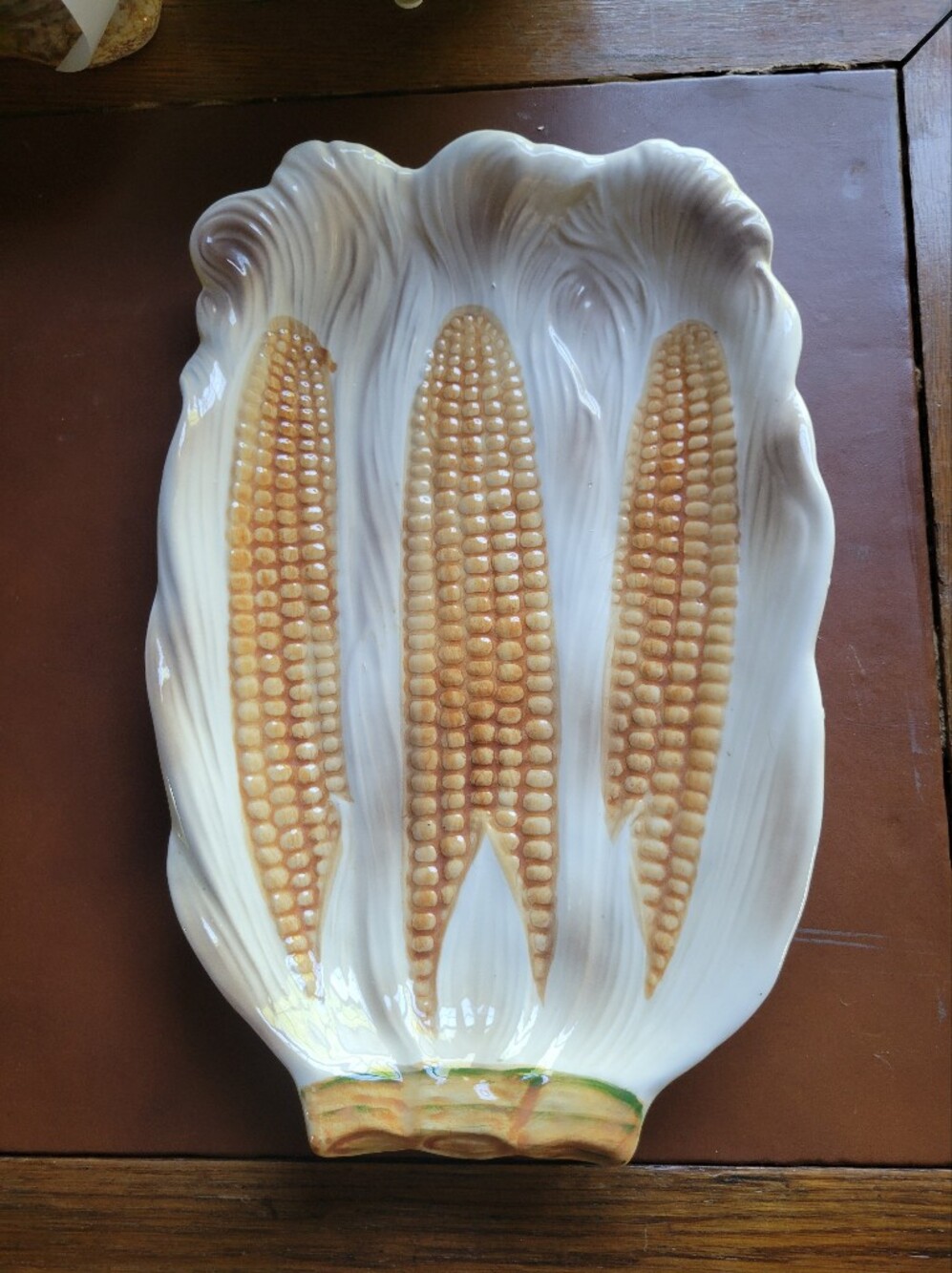 Ceramic Corn on the Cobb Platter Dish